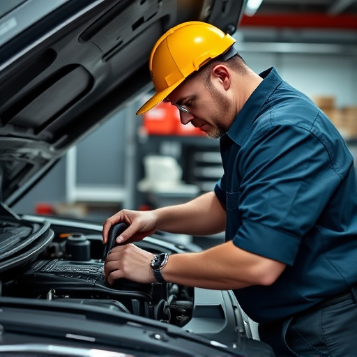 auto technician working