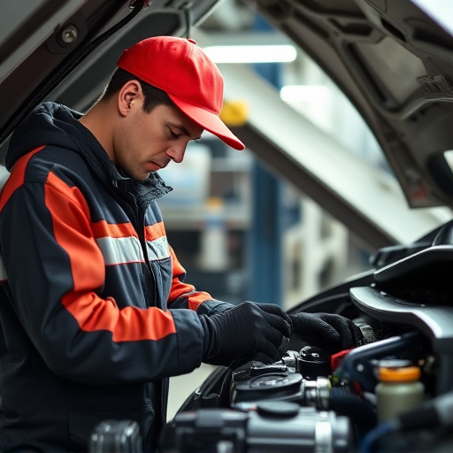 auto technician working
