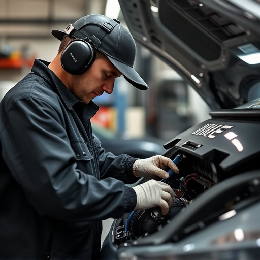 auto technician working