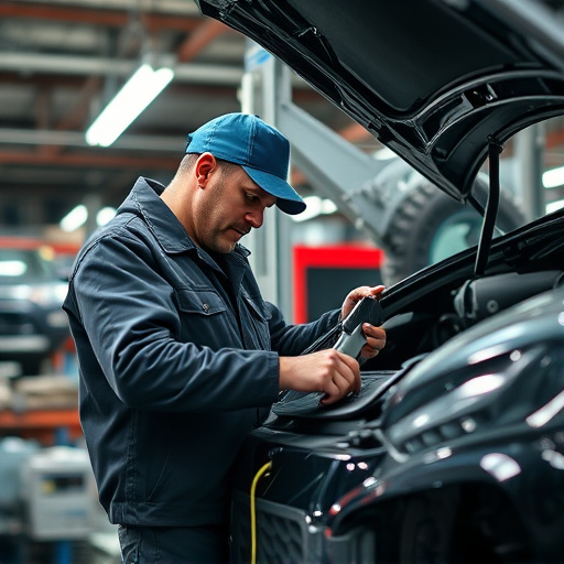 auto technician working