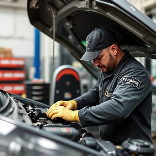 auto technician working