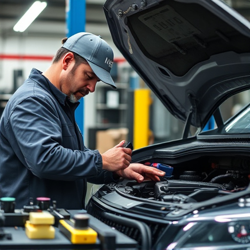 auto technician working