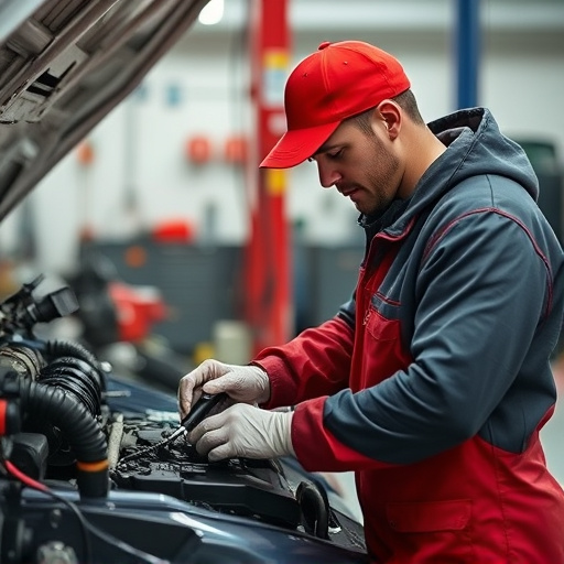 auto technician working