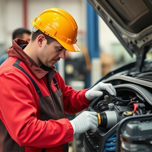 auto technician working
