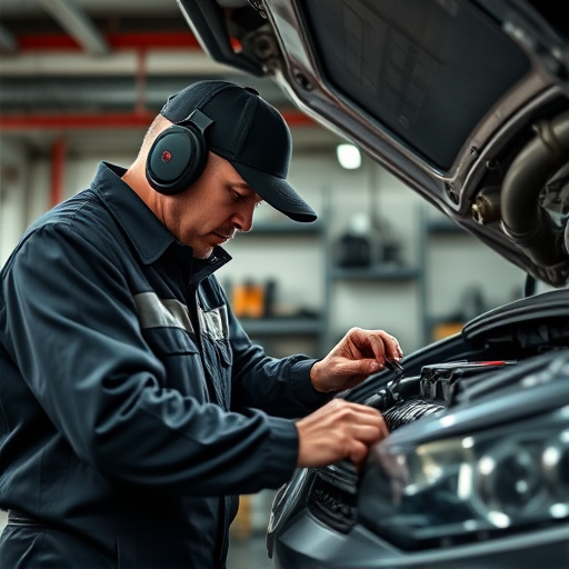 auto technician working