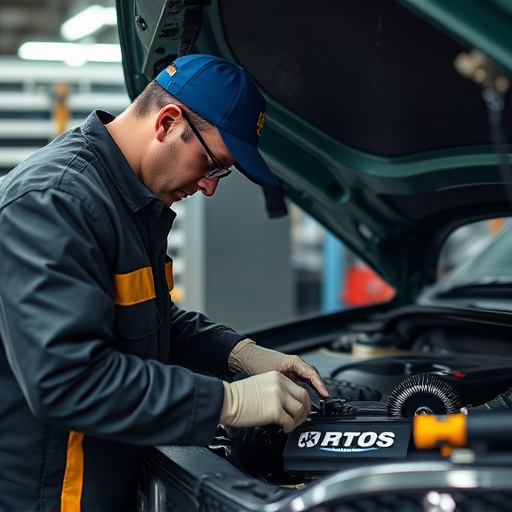 auto technician working