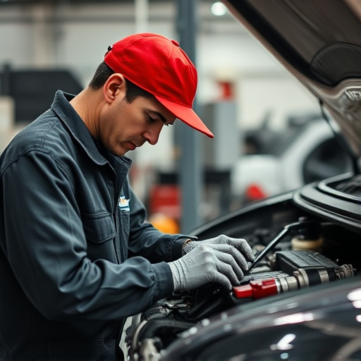auto technician working
