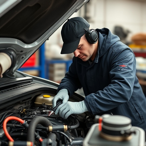 auto technician working