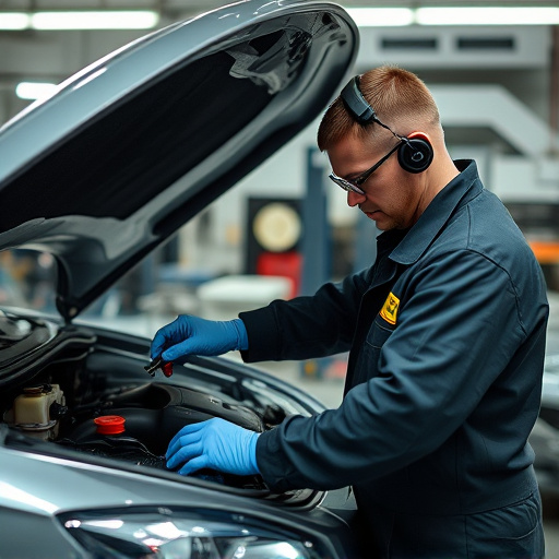 auto technician working
