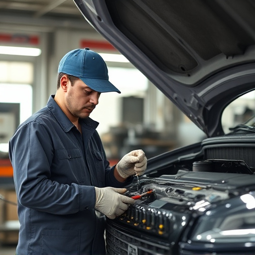 auto technician working