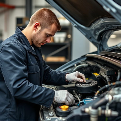 auto technician working