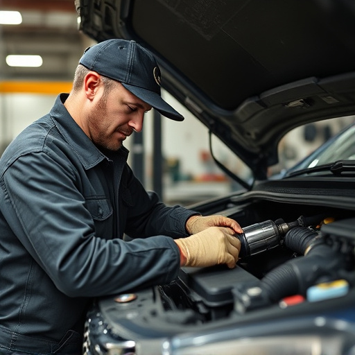 auto technician working