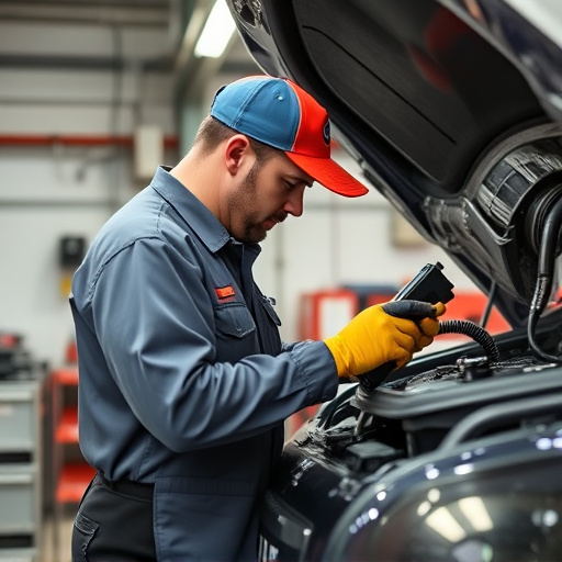 auto technician working