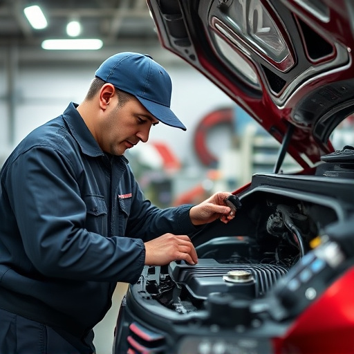 auto technician working