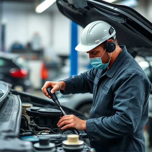 auto technician working