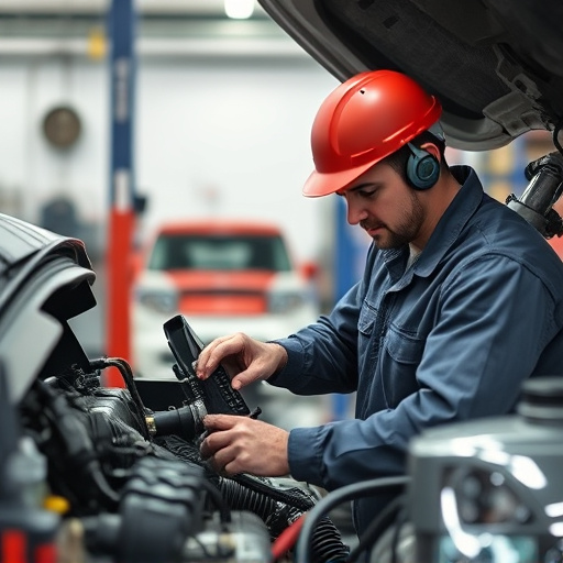 auto technician working