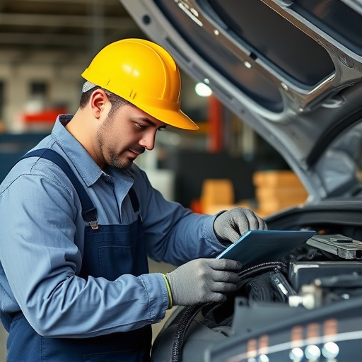 auto technician working