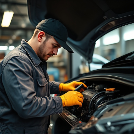auto technician working