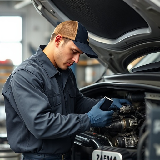 auto technician working