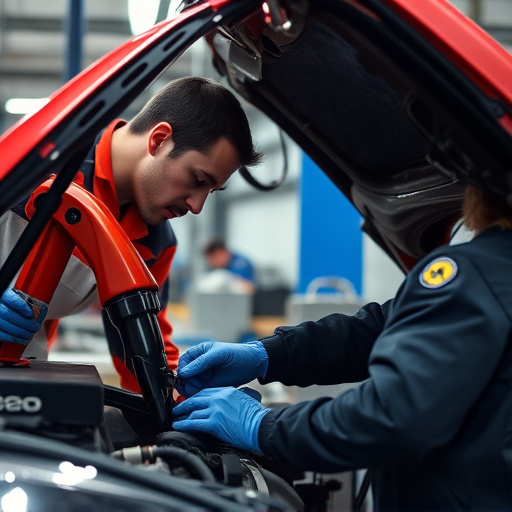 auto technician working