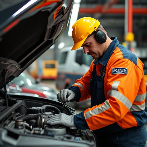 auto technician working