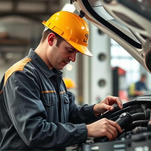 auto technician working