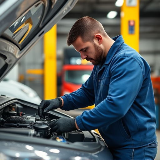 auto technician working