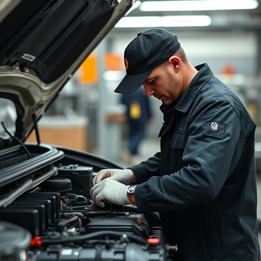 auto technician working