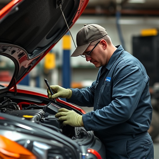 auto technician working