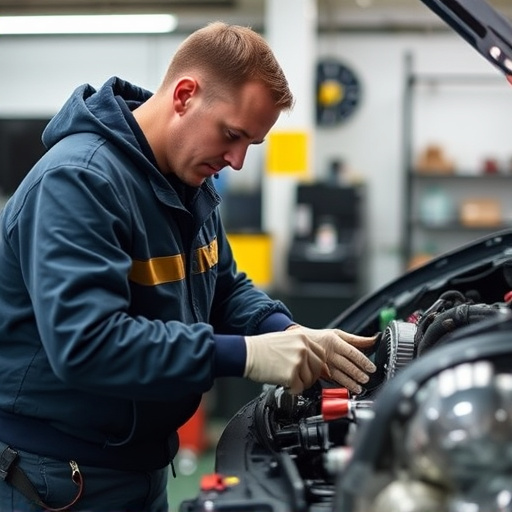 auto technician working