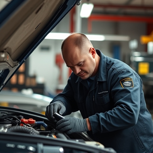 auto technician working