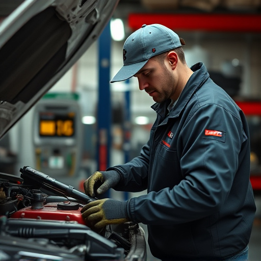 auto technician working