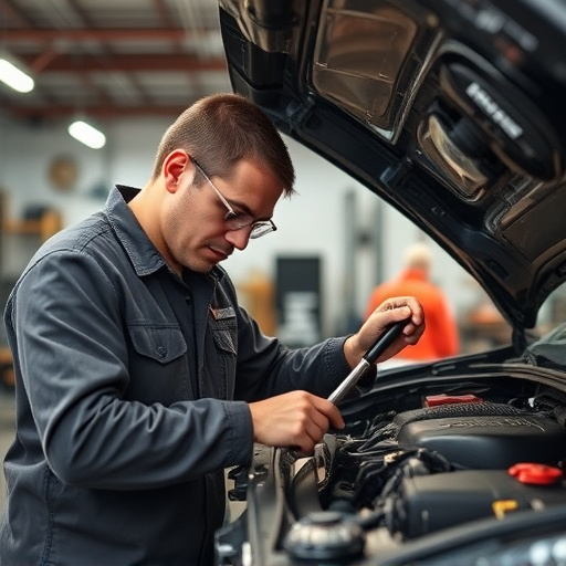 auto technician working