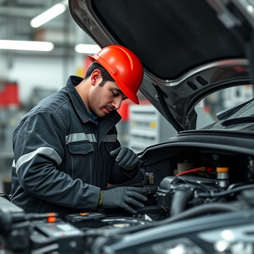 auto technician working