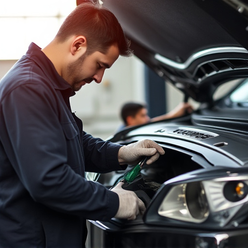auto technician working