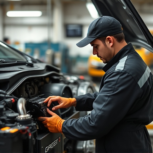 auto technician working