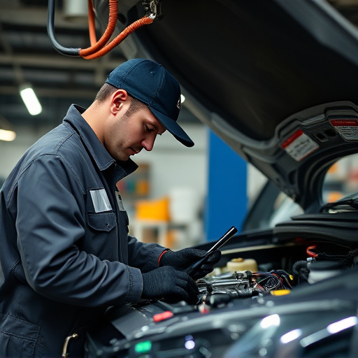 auto technician working