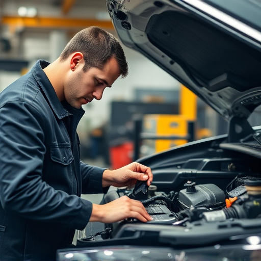 auto technician working