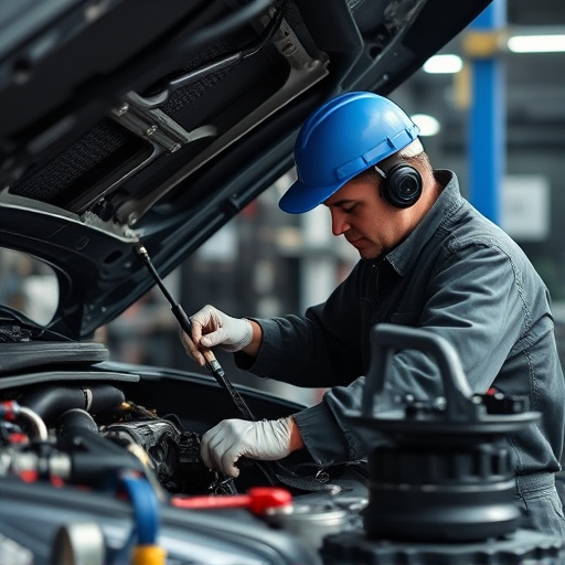 auto technician working