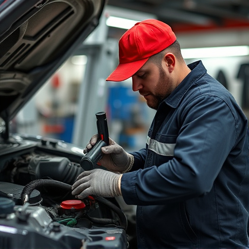 auto technician working