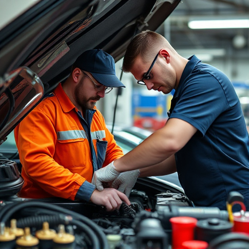 auto technician working