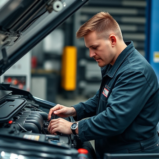 auto technician working