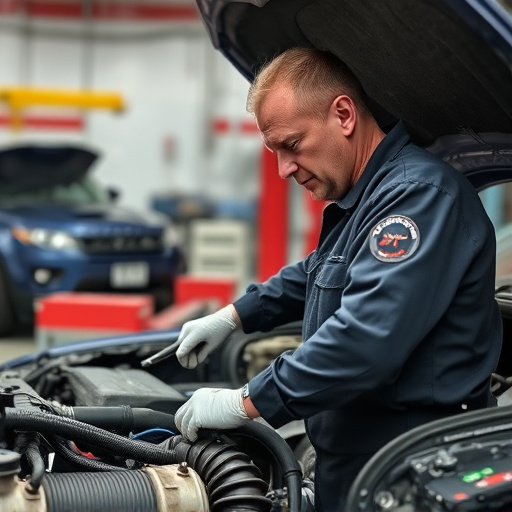 auto technician working