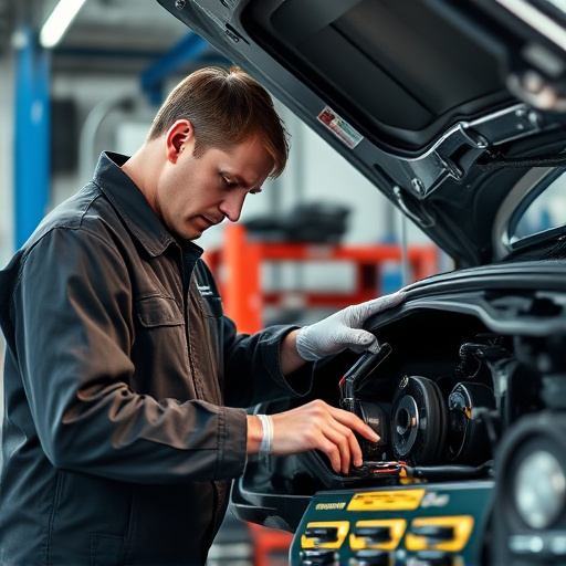 auto technician working