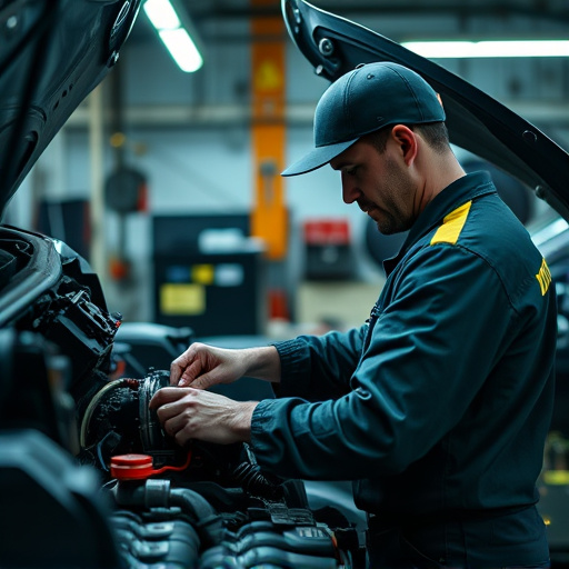 auto technician working