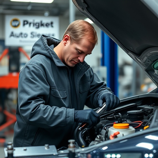 auto technician working