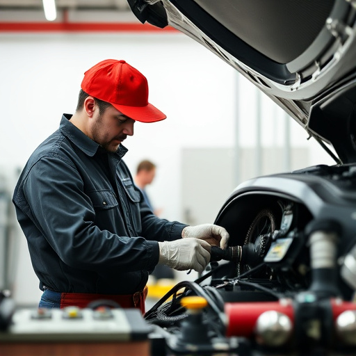 auto technician working