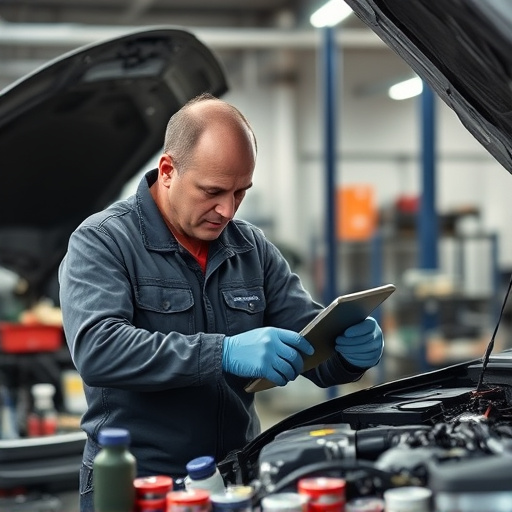 auto technician working