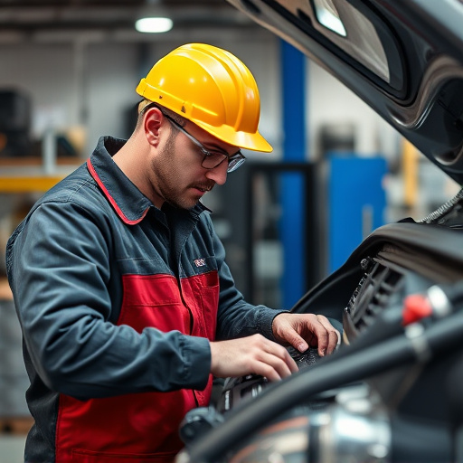auto technician working