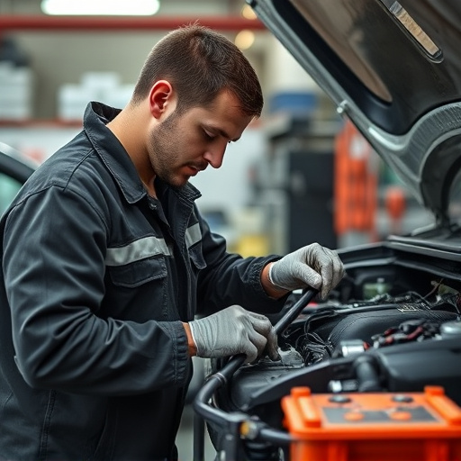 auto technician working